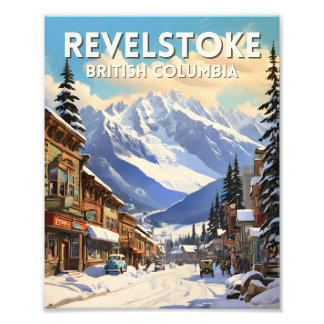 Revelstoke Canada Travel Art Vintage Poster
