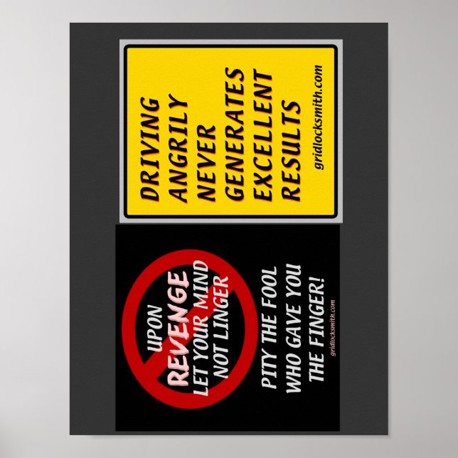 REVENGE+DRIVING ANGRILY-TWOFER POSTER (Front)