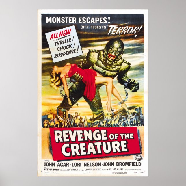Revenge of the Creature 1955 classic horror Poster (Front)