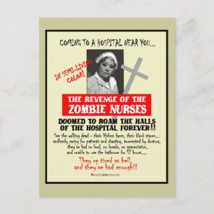 Revenge of the Zombie Nurses Postcard