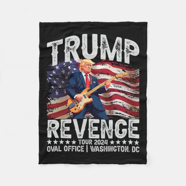 Revenge Tour 2024 Rock On Voting Convicted Felon R Fleece Blanket (Front)