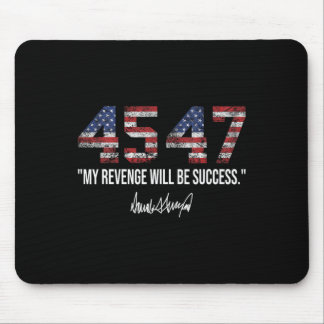 Revenge Will Be Success American Flag Trump 2024  Mouse Mat