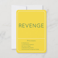 Revenge Yellow LOA Emotional Guidance Scale Card