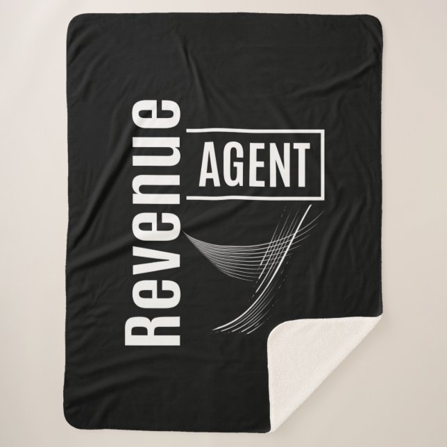 Revenue Agent Job Title Gift Sherpa Blanket (Front)