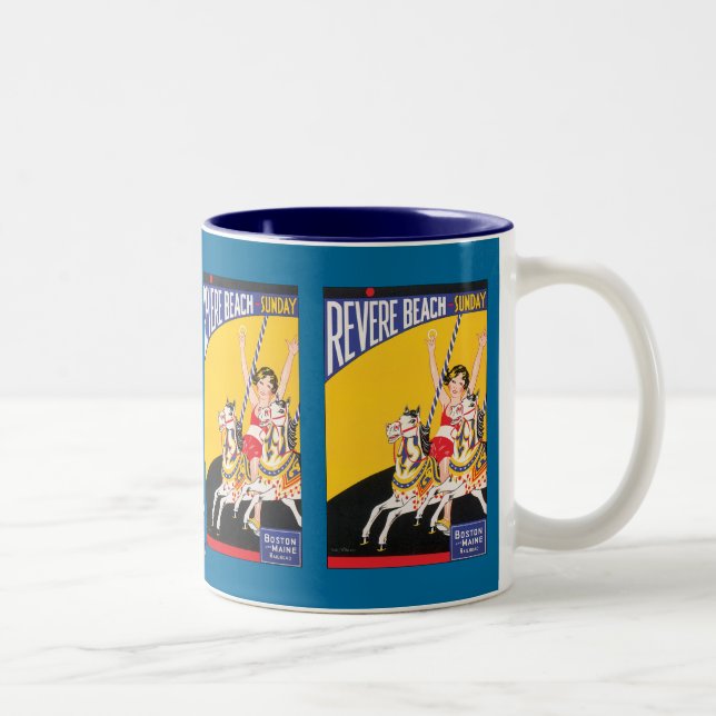 Revere Beach Sunday Two-Tone Coffee Mug (Right)