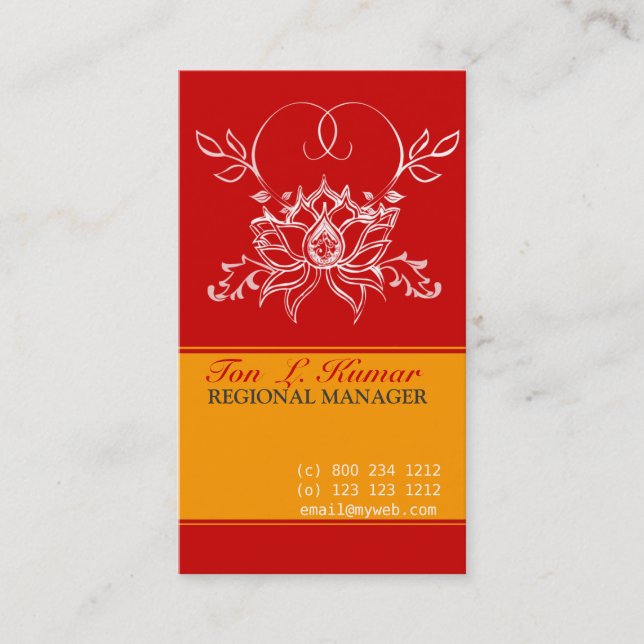 Revered Sacred Pure Lotus Boutique Business Card (Front)
