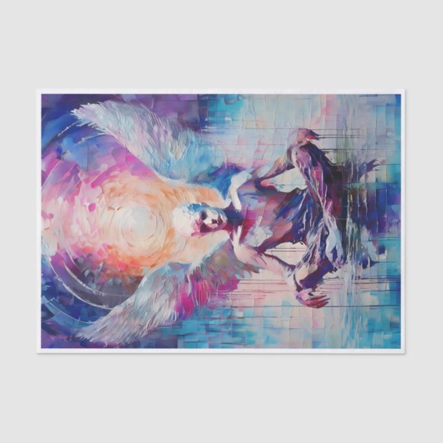 Reverence & Sunrise, Guardian Angel Paper Collage  (Front)