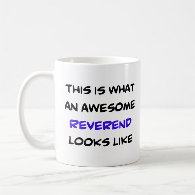 reverend, awesome coffee mug (Left)