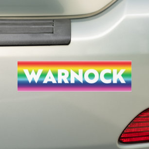 Reverend Warnock Georgia Senate rainbow pride Bumper Sticker