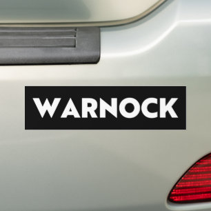 Reverend Warnock Georgia Senate runoff black Bumper Sticker