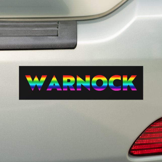 Reverend Warnock Georgia Senate runoff pride lgbt Bumper Sticker (On Car)