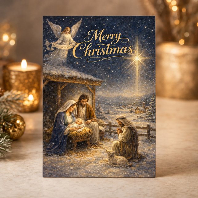 Reverent Nativity Scene  Holiday Card (Creator Uploaded)