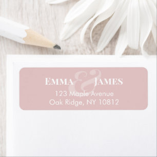 Reverse Blush Wedding Return Address Header