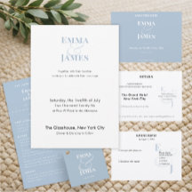 Reverse D Blue Ampersand Wedding | Save the Date