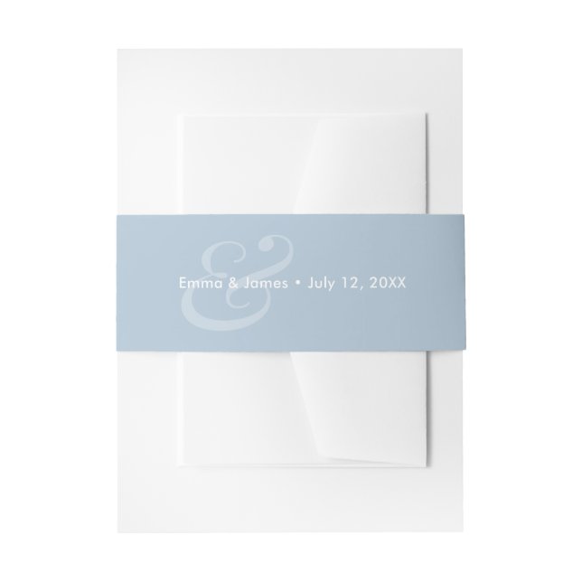 Reverse DBlue Wedding Invitation Belly Band | Amp (Front Example)