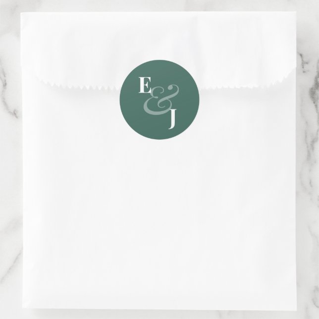 Reverse Emerald Ampersand Wedding | Envelope Seal (Bag)