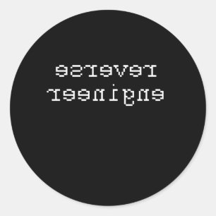 REVERSE ENGINEER CLASSIC ROUND STICKER