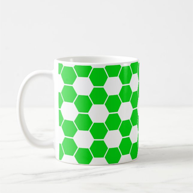 Reverse Football / Soccer Ball Texture   Coffee Mug (Left)