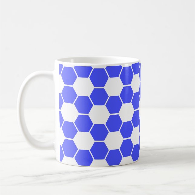 Reverse Football / Soccer Ball Texture   Coffee Mug (Left)