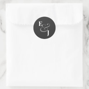 Reverse Graphite Ampersand Wedding Envelope Seal
