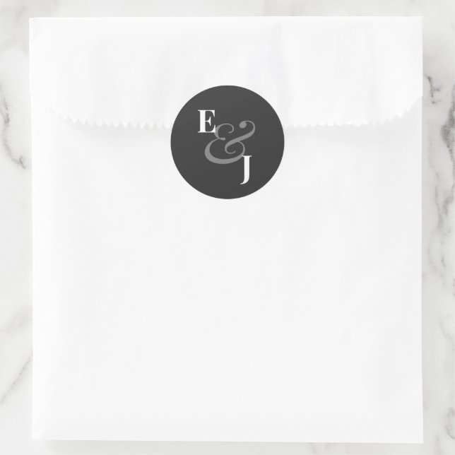 Reverse Graphite Ampersand Wedding | Envelope Seal (Bag)