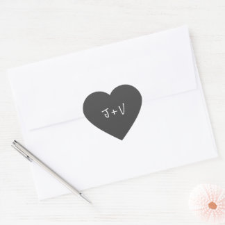 Reverse Handwritten Couple Initials Envelope Seal
