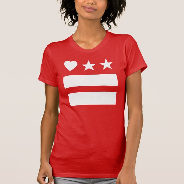Reverse HeartDC on Red T-shirt (Front)