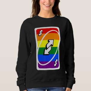 Reverse Lgbt Pride Flag Uno Lgbt Sweatshirt