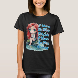 Reverse Little Mermaid Chibi Girl Longing For The T-Shirt