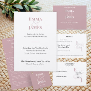 Reverse Mauve Ampersand Wedding Save the Date