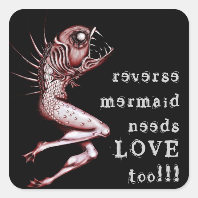 Reverse mermaid needs love awareness sticker (Front)
