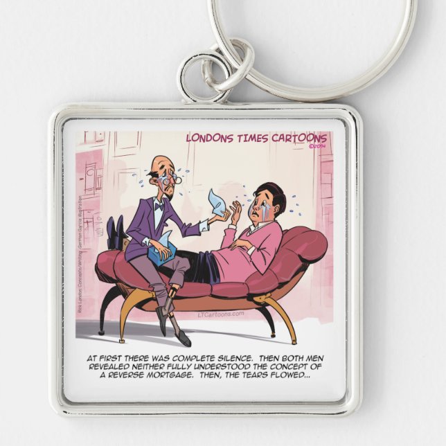 Reverse Mortgage Therapy Funny Key Ring (Front)