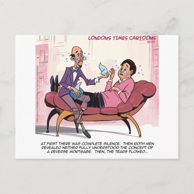 Reverse Mortgage Therapy Funny Postcard (Front)