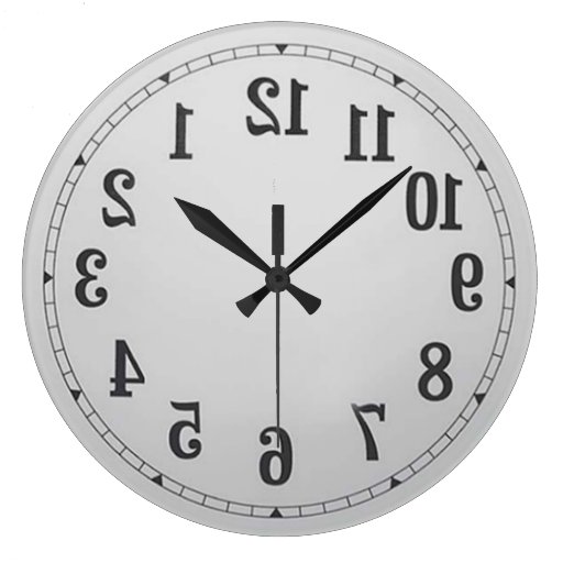Image of Reverse Numbers Wall Clock