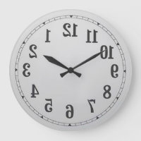 Reverse Numbers Wall Clock