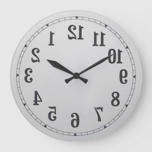 Reverse Numbers Wall Clock