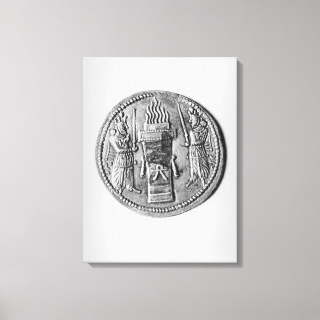 Reverse of a coin of Shapur II Canvas Print (Front)
