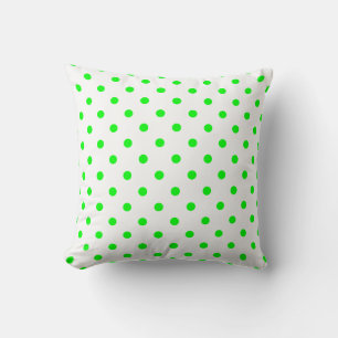 Reverse Pattern Green and White Dot on a Pillow