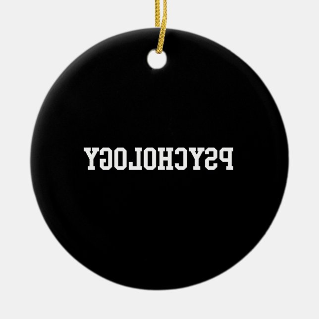 Reverse Psychology Ceramic Tree Decoration (Front)