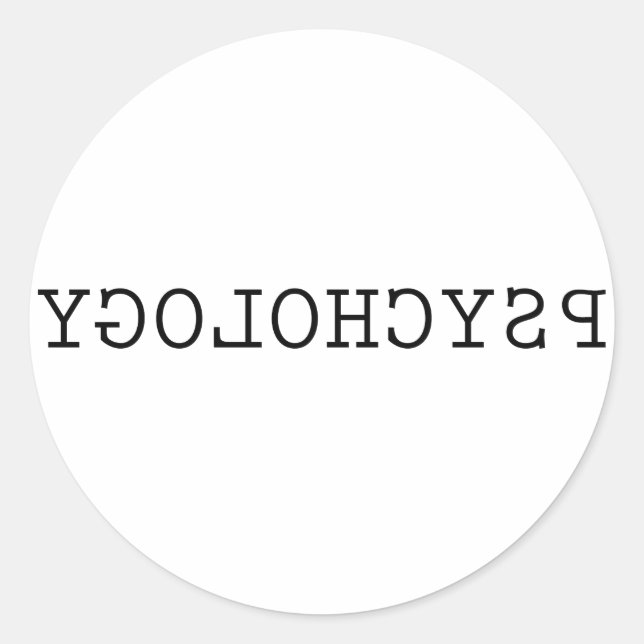 Reverse Psychology Classic Round Sticker (Front)