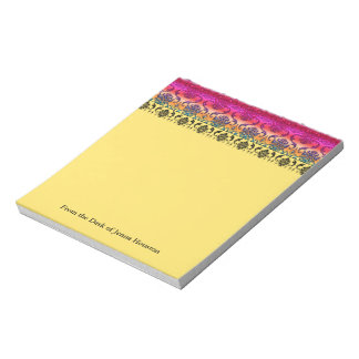REVERSE RAINBOW FADE: Fuchsia, Red, Orange, Yellow Notepad