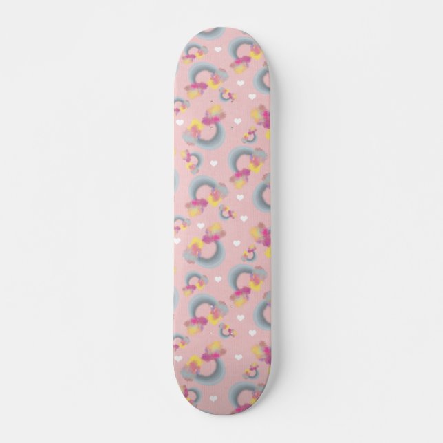 Reverse Rainbow- pink Skateboard (Front)
