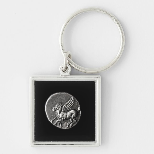 Reverse side of  coin depicting Pegasus Key Ring (Front)