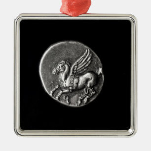 Reverse side of coin depicting Pegasus Metal Tree Decoration
