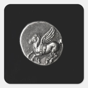 Reverse side of  coin depicting Pegasus Square Sticker