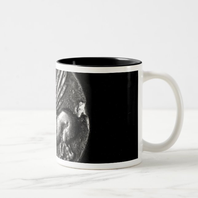 Reverse side of  coin depicting Pegasus Two-Tone Coffee Mug (Right)