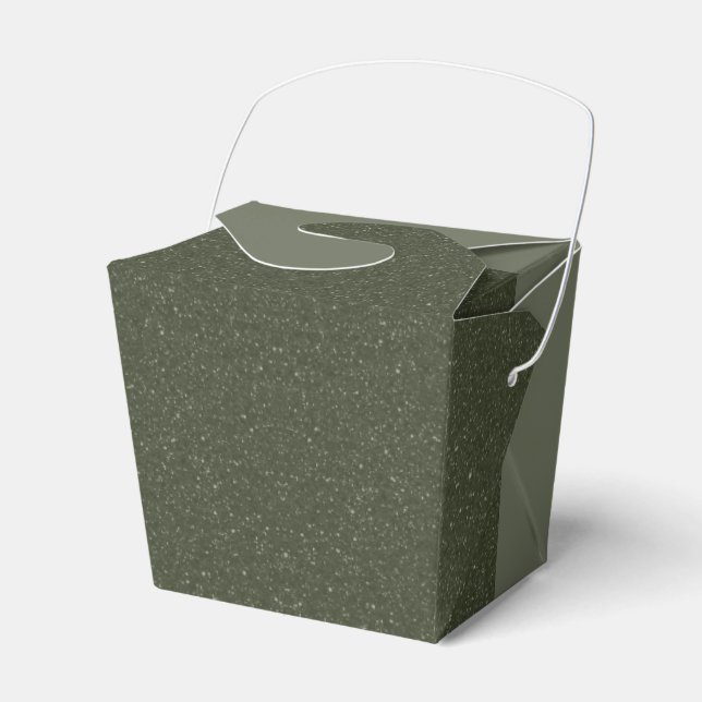 Reverse Split Moss Green Favour Box – Customisable (Front Side)