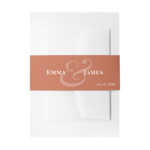 Reverse Terra Wedding Invitation Belly Band Name