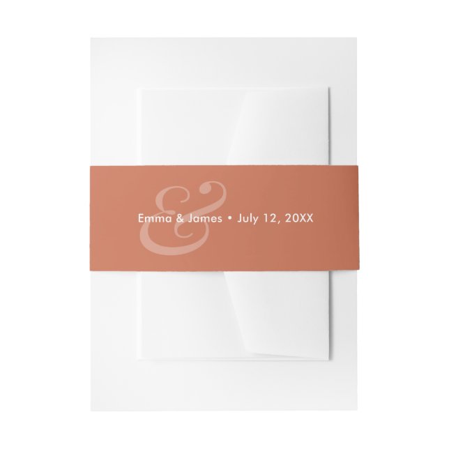 Reverse Terrac Wedding Invitation Belly Band | Amp (Front Example)