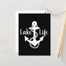 Reverse two-sided nautical LAKE LIFE + ANCHOR |
